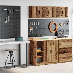 Armarios 2 uds para garaje madera ingeniería antigua madera de , Armarios industriales - Ref: Foro24-3328267, Precio: 70,58 €...