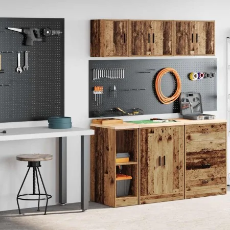 Armarios 2 uds para garaje madera ingeniería antigua madera by , Armarios industriales - Ref: Foro24-3328267, Price: 67,77 €,...