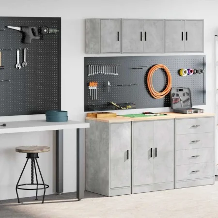 Armarios 2 uds para garaje madera de ingeniería ris hormigón by , Armarios industriales - Ref: Foro24-3328290, Price: 73,06 €...