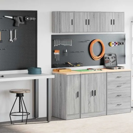 Armarios 2 uds para garaje madera ingeniería gris sonoma von , Armarios industriales - Ref: Foro24-3328292, Preis: 75,26 €, R...