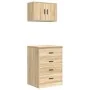 Armarios 2 uds para garaje madera de ingeniería roble sonoma by , Armarios industriales - Ref: Foro24-3328334, Price: 130,81 ...
