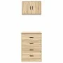 Armarios 2 uds para garaje madera de ingeniería roble sonoma by , Armarios industriales - Ref: Foro24-3328334, Price: 130,81 ...