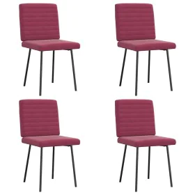 Sillas de comedor 4 unidades terciopelo rojo tinto von , Essstühle - Ref: Foro24-3315261, Preis: 164,68 €, Rabatt: %
