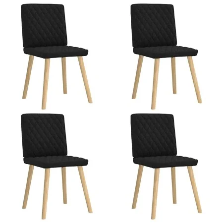 Sillas de comedor 4 unidades tela negras de , Sillas de comedor - Ref: Foro24-3315223, Precio: 200,17 €, Descuento: %