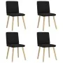 Sillas de comedor 4 unidades tela negras de , Sillas de comedor - Ref: Foro24-3315223, Precio: 200,17 €, Descuento: %