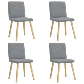 Sillas de comedor 4 unidades tela gris claro by , dining chairs - Ref: Foro24-3315221, Price: 199,31 €, Discount: %