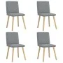 Sillas de comedor 4 unidades tela gris claro by , dining chairs - Ref: Foro24-3315221, Price: 199,30 €, Discount: %