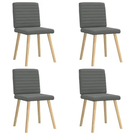 Sillas de comedor giratorias 4 unidades tela gris oscuro de , Sillas de comedor - Ref: Foro24-3315275, Precio: 198,39 €, Desc...