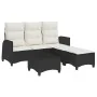 Set de sofás de jardín en forma de L con cojines 3 pzas negro by , Garden sets - Ref: Foro24-3328638, Price: 492,74 €, Discou...