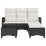 Set de sofás de jardín en forma de L con cojines 3 pzas negro by , Garden sets - Ref: Foro24-3328638, Price: 492,74 €, Discou...