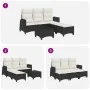 Set de sofás de jardín en forma de L con cojines 3 pzas negro by , Garden sets - Ref: Foro24-3328638, Price: 492,74 €, Discou...