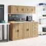 Armarios de pared 2 uds para garaje madera artesanal roble by , Armarios industriales - Ref: Foro24-860624, Price: 42,60 €, D...