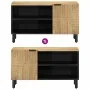 Mueble de TV madera maciza mango marrón 80x31,5x46 cm de , Almacenamiento para CD y DVD - Ref: Foro24-4017735, Precio: 86,20 ...