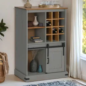 Vinoteca HALDEN con botelleros y puerta corredera gris pino by , Wine and liquor cabinets - Ref: Foro24-4018447, Price: 255,2...