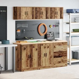 Armarios 6 uds para garaje madera ingeniería antigua madera by , Armarios industriales - Ref: Foro24-3328348, Price: 399,98 €...