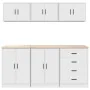 Armarios 6 uds para garaje madera de ingeniería blanco von , Armarios industriales - Ref: Foro24-3328341, Preis: 444,51 €, Ra...