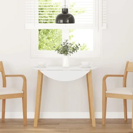 Mesa de comedor natural madera maciza roble caucho by , Kitchen and dining tables - Ref: Foro24-4102531, Price: 133,98 €, Dis...