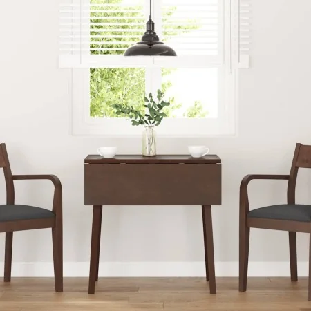 Mesa de comedor de madera maciza de caucho marrón by , Kitchen and dining tables - Ref: Foro24-4102533, Price: 129,25 €, Disc...