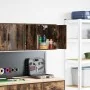 Armario de pared para garaje madera de ingeniería roble ahumado by , Armarios industriales - Ref: Foro24-860651, Price: 40,92...