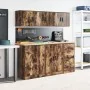 Armario de pared para garaje madera de ingeniería roble ahumado by , Armarios industriales - Ref: Foro24-860651, Price: 40,92...