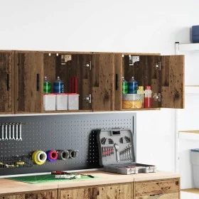 Armarios de pared 2 uds para garaje madera antigua madera by , Armarios industriales - Ref: Foro24-860658, Price: 68,92 €, Di...