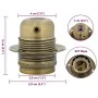 Portalámparas 2 uds bronce E27 by , Lighting accessories - Ref: Foro24-4106520, Price: 16,54 €, Discount: %