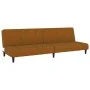 Sofá cama de 2 plazas terciopelo marrón by , Sofas - Ref: Foro24-375771, Price: 242,40 €, Discount: %