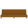 Sofá cama de 2 plazas terciopelo marrón by , Sofas - Ref: Foro24-375771, Price: 242,40 €, Discount: %
