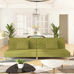 Sofá cama de 2 plazas con dos almohadas tela verde by , Sofas - Ref: Foro24-375894, Price: 241,19 €, Discount: %