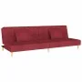Sofá cama de 2 plazas con dos almohadas tela color vino by , Sofas - Ref: Foro24-375896, Price: 241,19 €, Discount: %