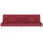 Sofá cama de 2 plazas con dos almohadas tela color vino by , Sofas - Ref: Foro24-375896, Price: 241,19 €, Discount: %