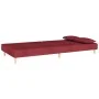 Sofá cama de 2 plazas con dos almohadas tela color vino by , Sofas - Ref: Foro24-375896, Price: 241,19 €, Discount: %