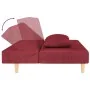 Sofá cama de 2 plazas con dos almohadas tela color vino by , Sofas - Ref: Foro24-375896, Price: 241,19 €, Discount: %