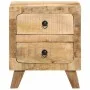 Mesilla de noche 2 uds 40x32x46 cm madera mango rugosa by , Nightstands - Ref: Foro24-4104512, Price: 228,68 €, Discount: %