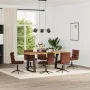 Sillas de comedor 6 unidades cuero sintético marrón brillante de , Sillas de comedor - Ref: Foro24-3315711, Precio: 364,61 €,...