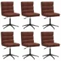 Sillas de comedor 6 unidades cuero sintético marrón brillante de , Sillas de comedor - Ref: Foro24-3315711, Precio: 364,61 €,...