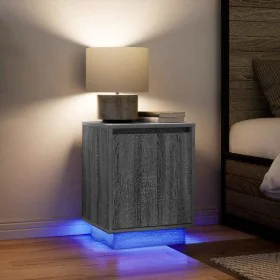 Mesillas de noche con luces LED 2 uds gris sonoma 38x34x50 cm by , Nightstands - Ref: Foro24-861276, Price: 85,18 €, Discount: %