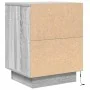 Mesillas de noche con luces LED 2 uds gris sonoma 38x34x50 cm de , Mesitas de noche - Ref: Foro24-861276, Precio: 85,18 €, De...