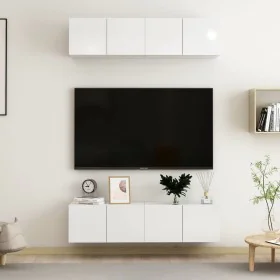 Muebles de salón TV 4 pzas madera ingeniería gris brillo de , Muebles TV - Ref: Foro24-3079269, Precio: 164,14 €, Descuento: %