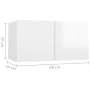Muebles de salón TV 4 pzas madera ingeniería gris brillo von , TV-Möbel - Ref: Foro24-3079269, Preis: 164,14 €, Rabatt: %