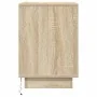 Mesillas de noche con luces LED 2 uds roble sonoma 38x34x50 cm de , Mesitas de noche - Ref: Foro24-861288, Precio: 100,62 €, ...
