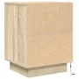 Mesillas de noche con luces LED 2 uds roble sonoma 38x34x50 cm de , Mesitas de noche - Ref: Foro24-861288, Precio: 100,62 €, ...