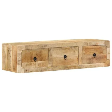 Mueble de TV de pared madera maciza mango rugosa 100x32x25 cm von , CD- und DVD-Speicher - Ref: Foro24-4104527, Preis: 185,41...