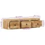 Mueble de TV de pared madera maciza mango rugosa 100x32x25 cm von , CD- und DVD-Speicher - Ref: Foro24-4104527, Preis: 185,41...