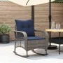 Silla mecedora de jardín con cojines ratán sintético gris von , Gartenstühle - Ref: Foro24-4104200, Preis: 118,24 €, Rabatt: %