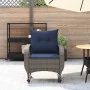 Silla mecedora de jardín con cojines ratán sintético gris von , Gartenstühle - Ref: Foro24-4104200, Preis: 118,24 €, Rabatt: %