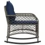Silla mecedora de jardín con cojines ratán sintético gris von , Gartenstühle - Ref: Foro24-4104200, Preis: 118,24 €, Rabatt: %
