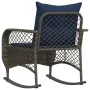 Silla mecedora de jardín con cojines ratán sintético gris von , Gartenstühle - Ref: Foro24-4104200, Preis: 118,24 €, Rabatt: %