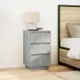 Mesilla de noche con luces LED gris hormigón 38x34x65 cm by , Nightstands - Ref: Foro24-861304, Price: 77,62 €, Discount: %