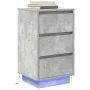 Mesilla de noche con luces LED gris hormigón 38x34x65 cm by , Nightstands - Ref: Foro24-861304, Price: 77,62 €, Discount: %